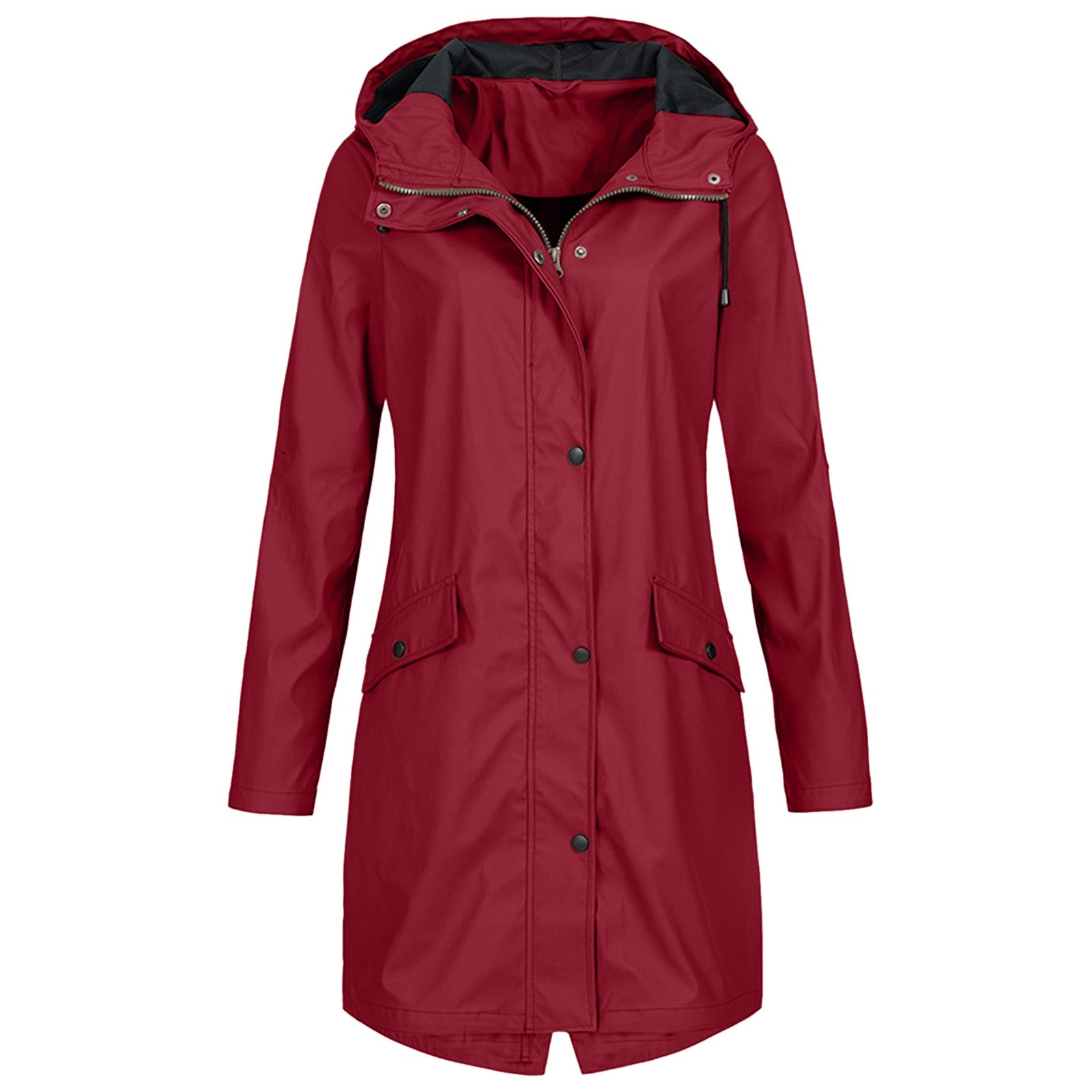 Veste De Pluie Longue Pour Femmes | Fermeture Éclair