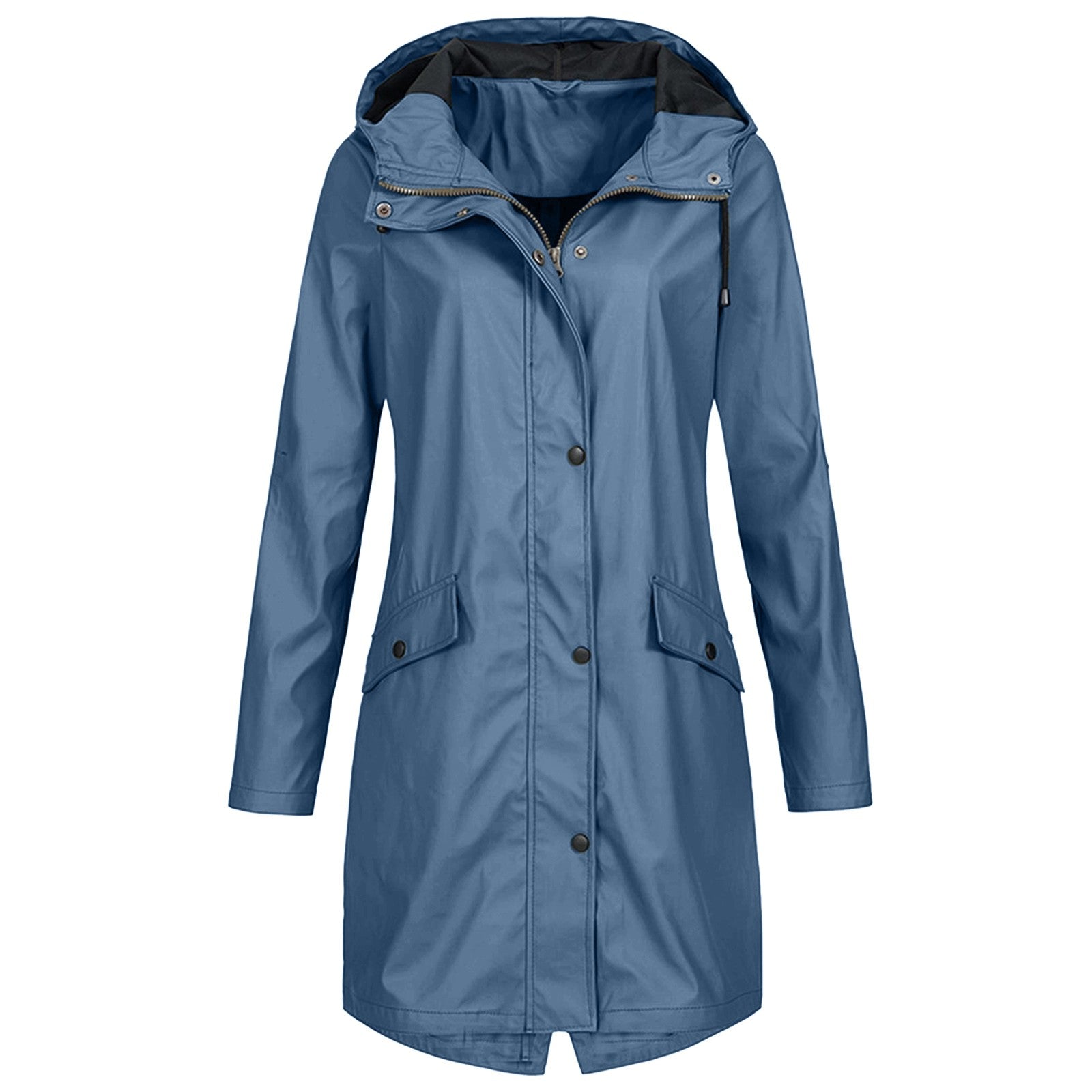 Veste De Pluie Longue Pour Femmes | Fermeture Éclair