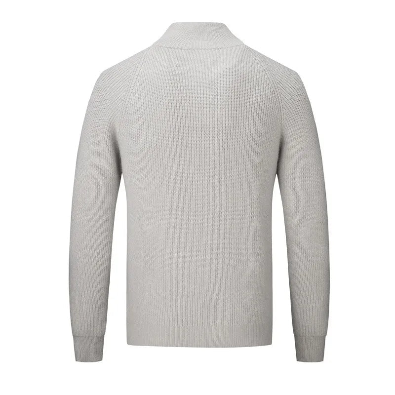 Pull Tricoté À Manches Longues Pour Homme | Col Montant