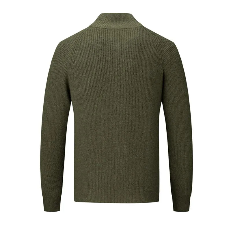 Pull Tricoté À Manches Longues Pour Homme | Col Montant