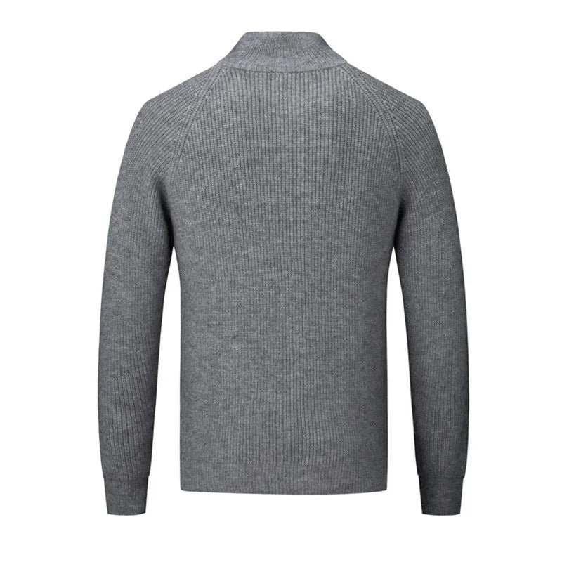 Pull Tricoté À Manches Longues Pour Homme | Col Montant