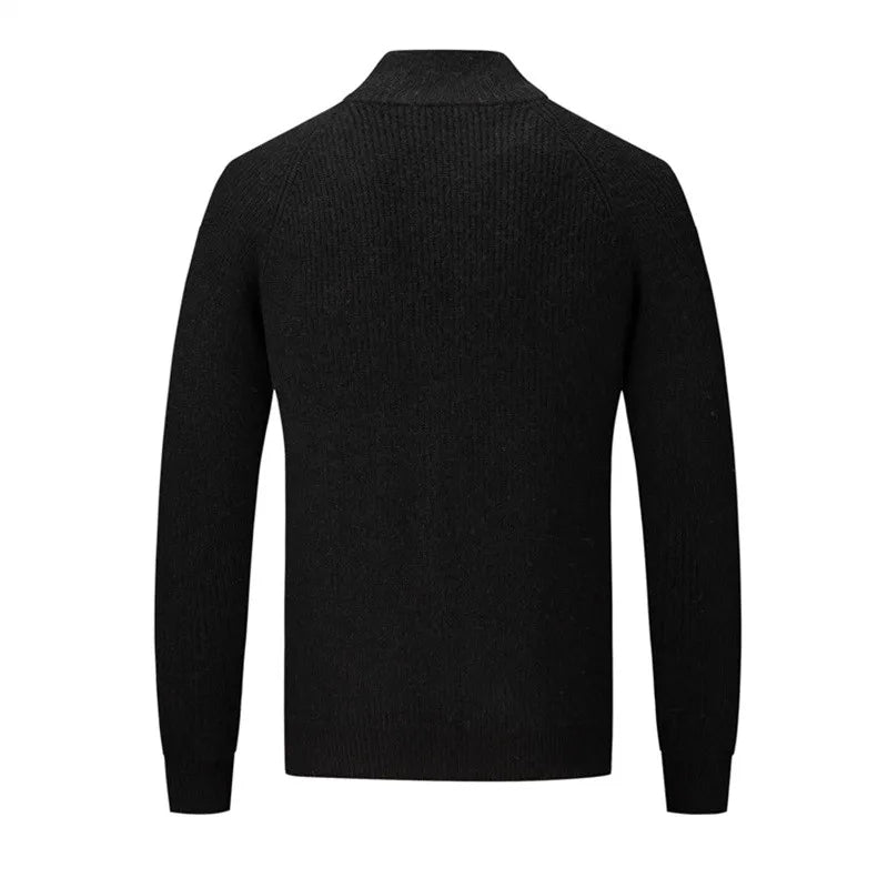 Pull Tricoté À Manches Longues Pour Homme | Col Montant