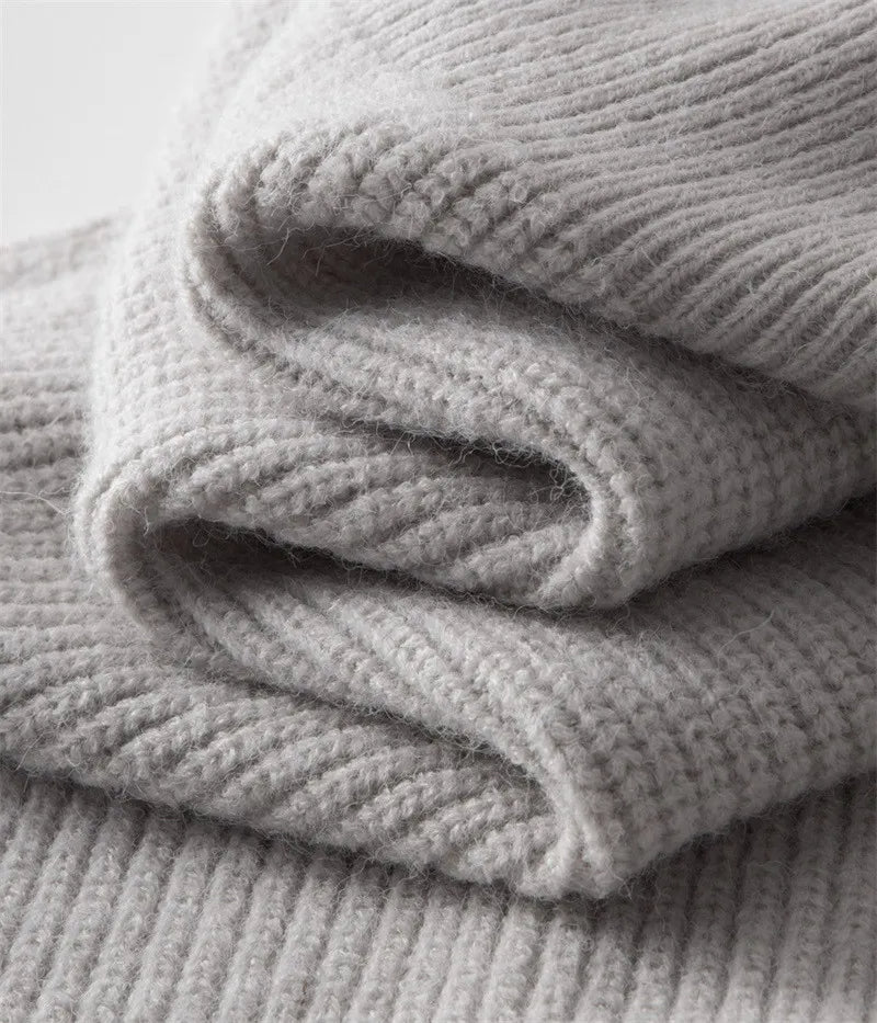 Pull Tricoté À Manches Longues Pour Homme | Col Montant