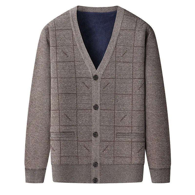 Cardigan Boutonné En Tricot À Col En V Pour Homme | Manches Longues