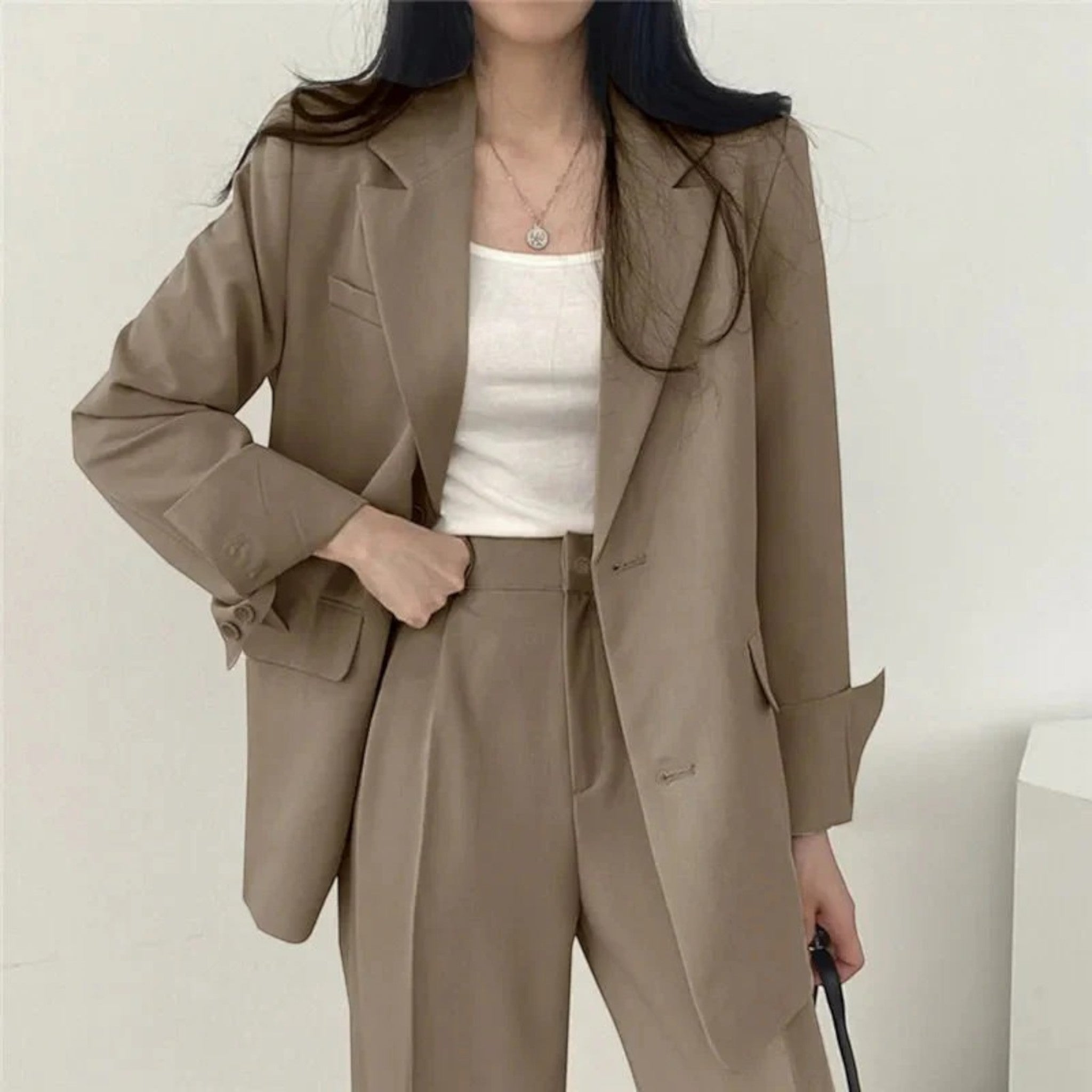 Élina | Ensemble Blazer Surdimensionné Décontracté Pour Femmes