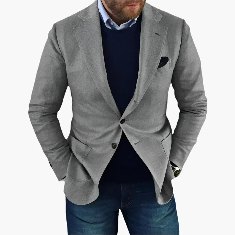 Blazer Boutonné À Manches Longues Pour Homme | Avec Poche