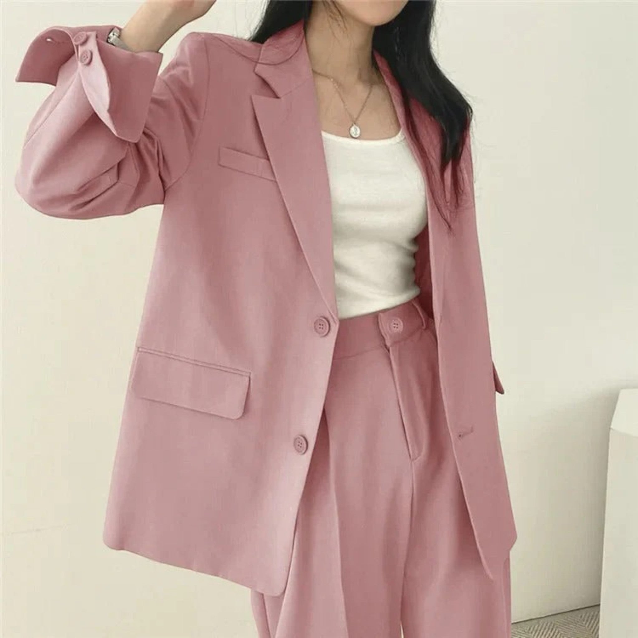 Élina | Ensemble Blazer Surdimensionné Décontracté Pour Femmes