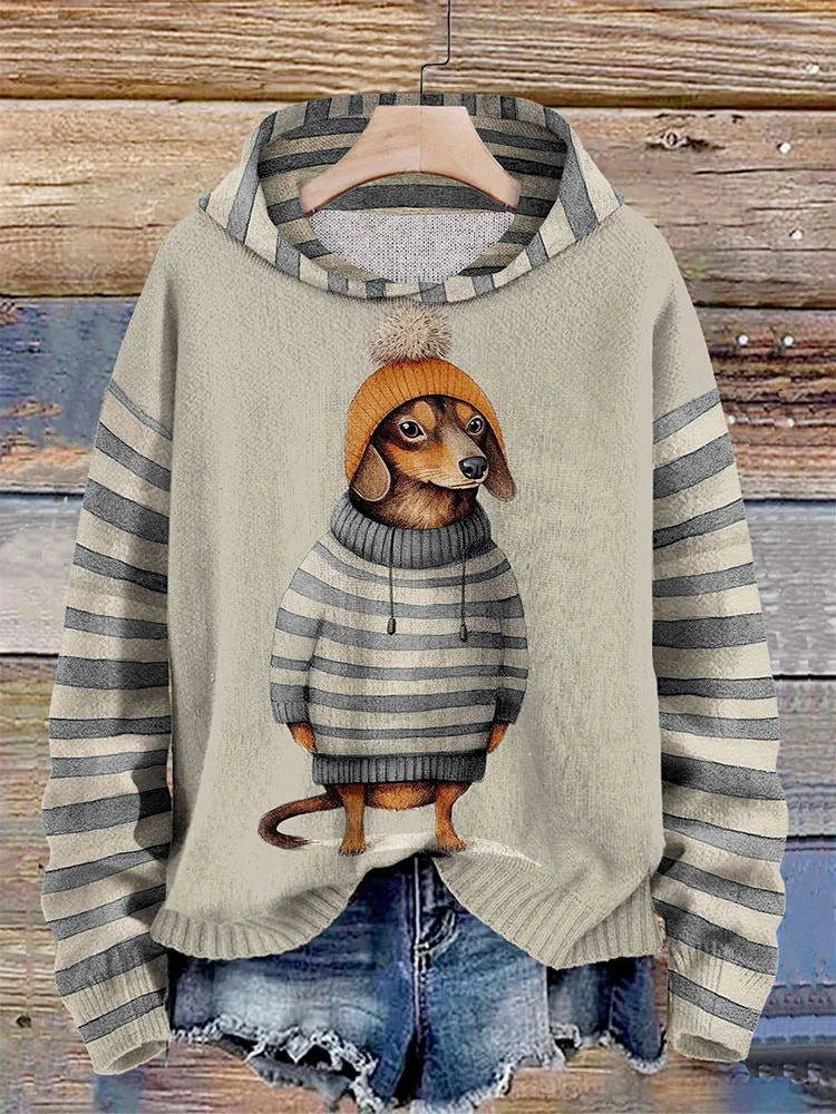Pull Imprimé Décontracté Pour Femme | Avec Capuche