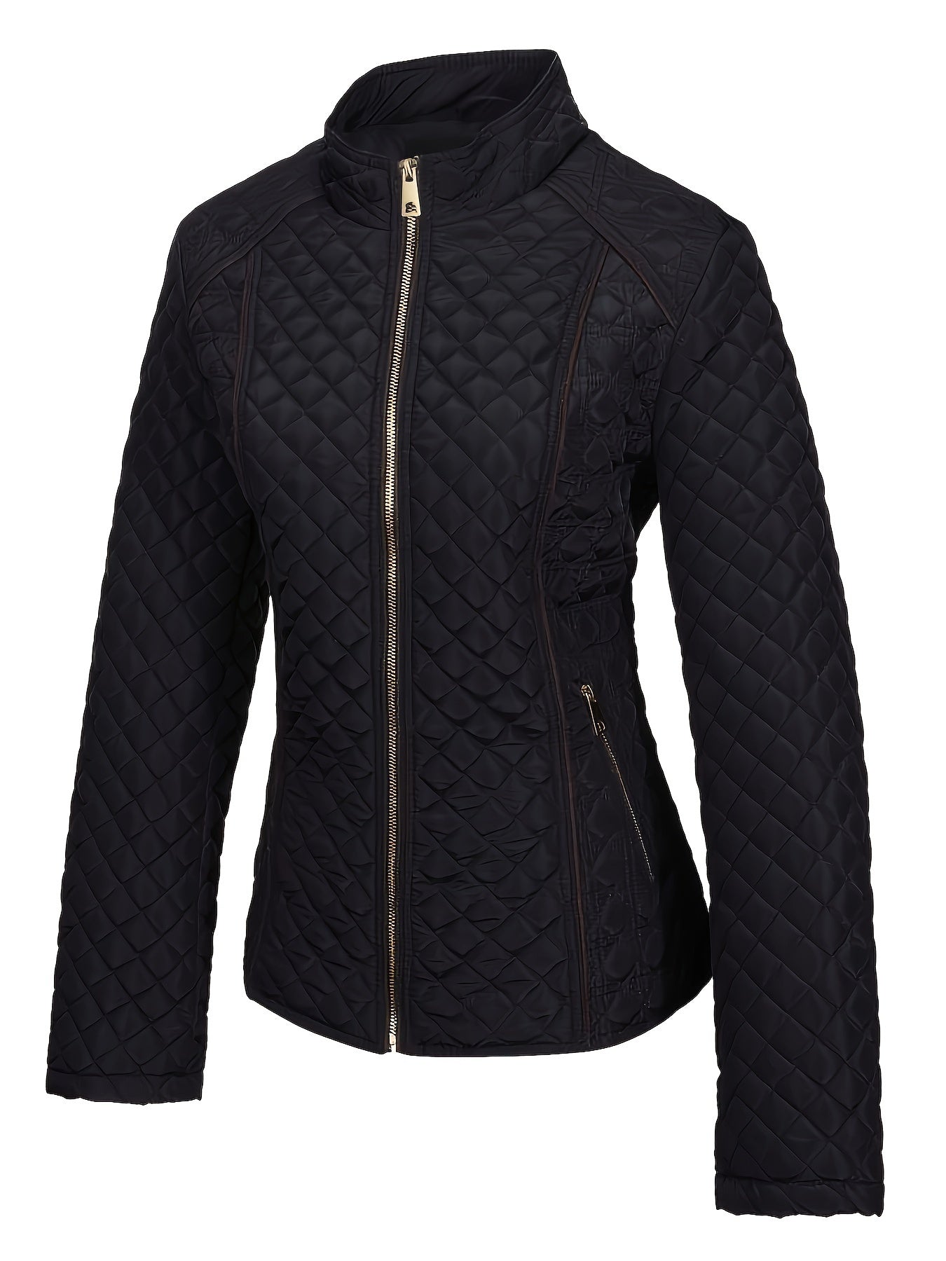 Veste Doudoune Matelassée Avec Fermeture Éclair Pour Femme | Hiver