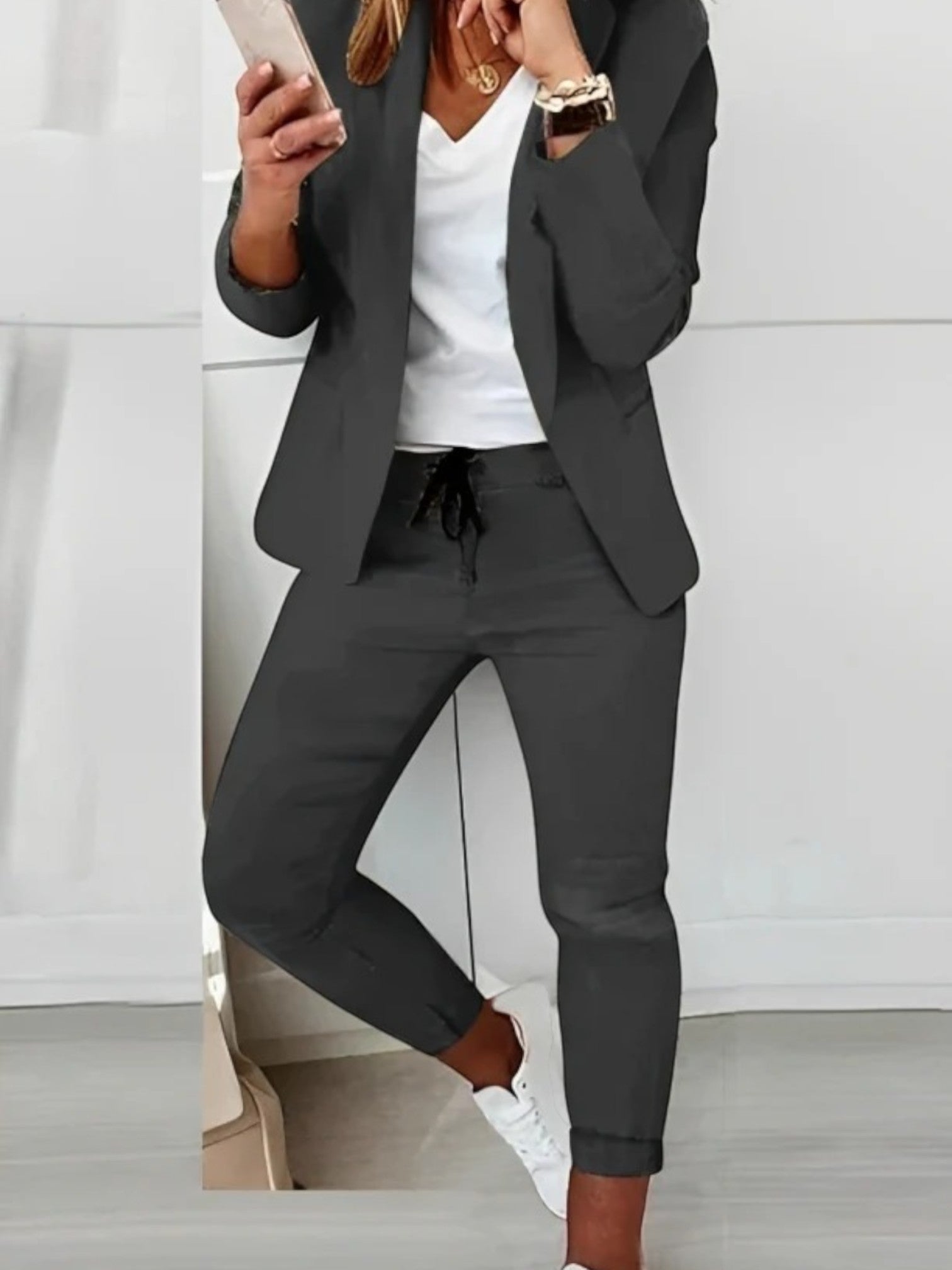 Maëlle | Ensemble Blazer Deux Pièces Élégant Pour Femme