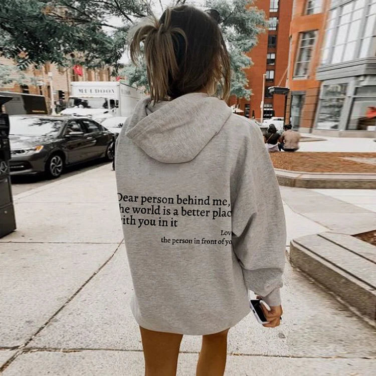 Sweat À Capuche Imprimé Pour L'hiver | Manches Longues