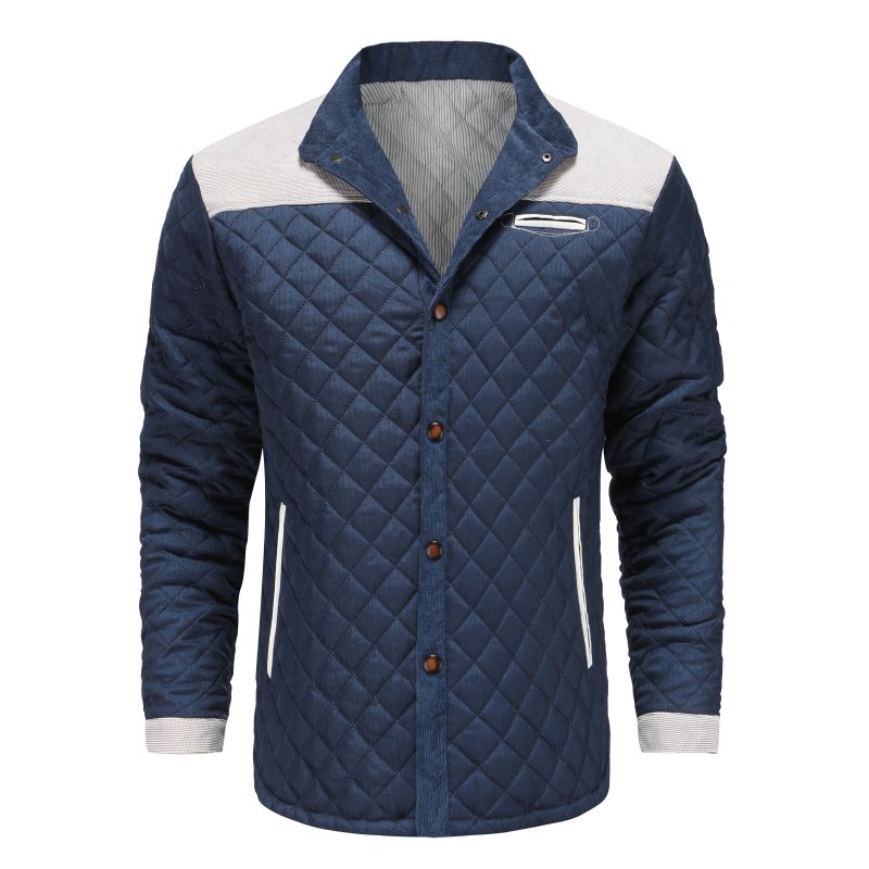 Veste Matelassée Décontractée À Col Montant Pour Homme | Hiver