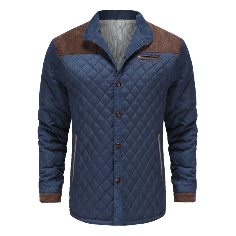 Veste Matelassée Décontractée À Col Montant Pour Homme | Hiver
