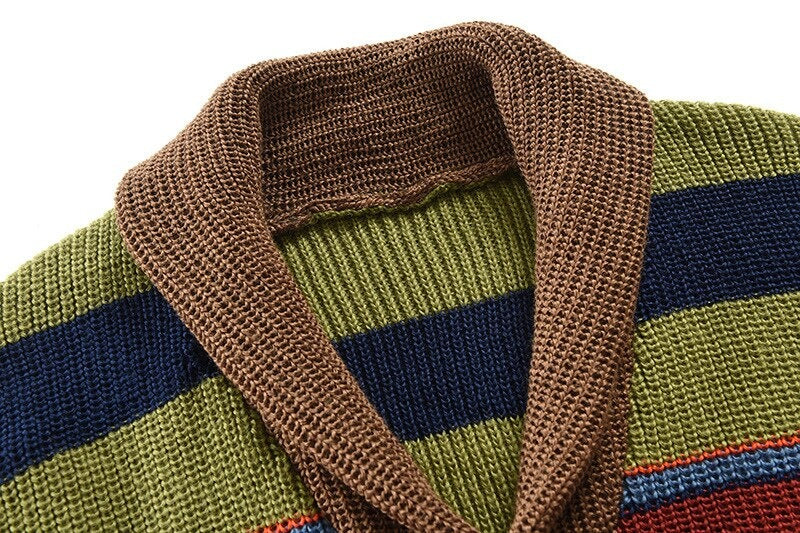 Cardigan Boutonné En Maille À Col En V Pour Homme | Manches Longues