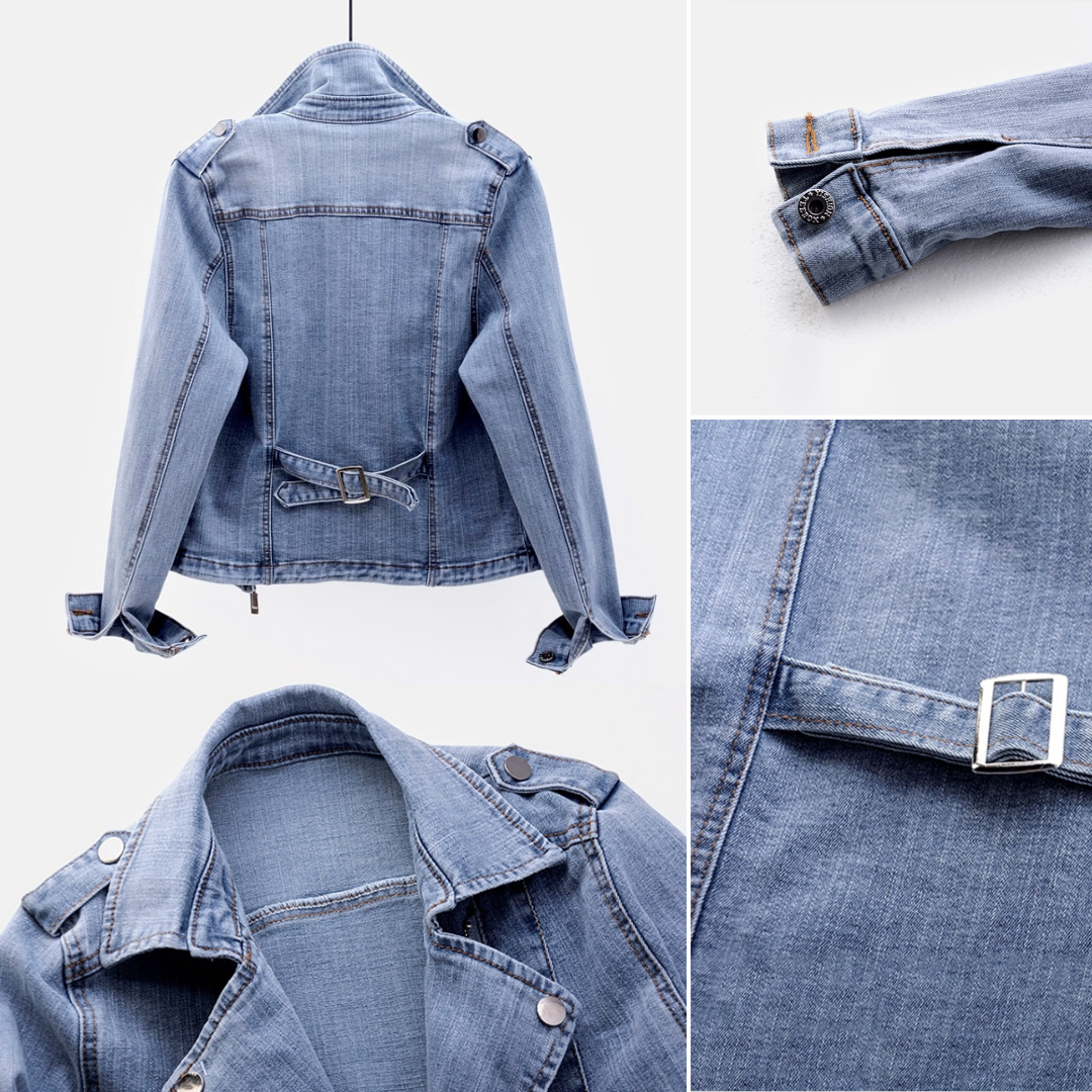 Veste En Jean Décontractée Pour Femme | Détail Zip