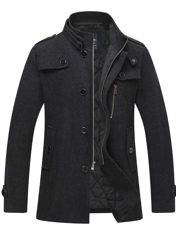 Veste Pour Homme Avec Col Montant | Hiver