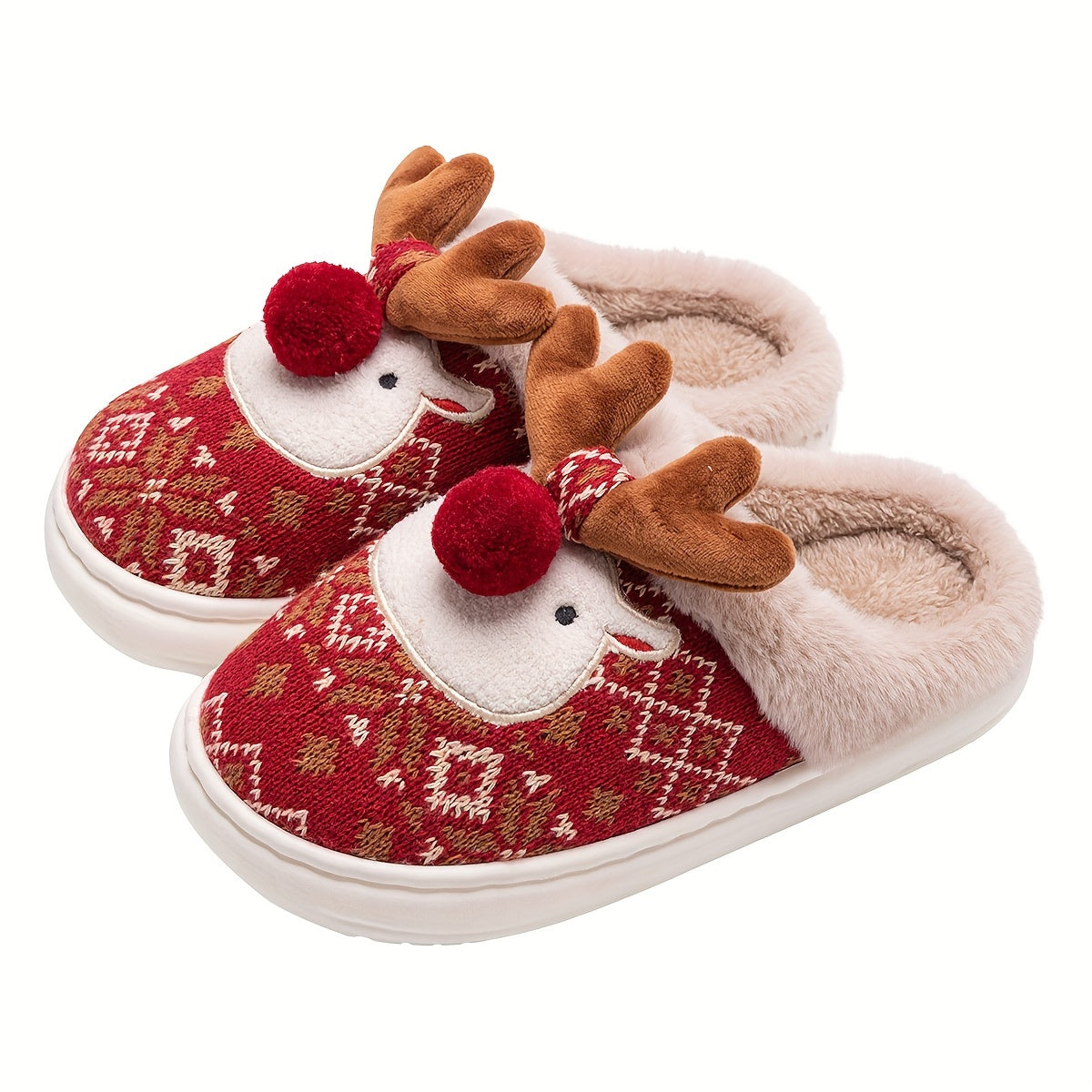 Chaussons De Noël En Peluche Pour Femme | Hiver