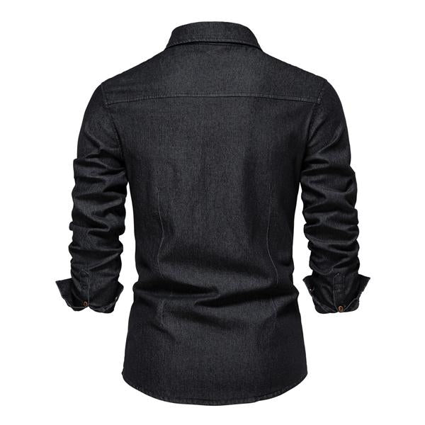 Chemise Homme Décontractée À Manches Longues | Détail Poche
