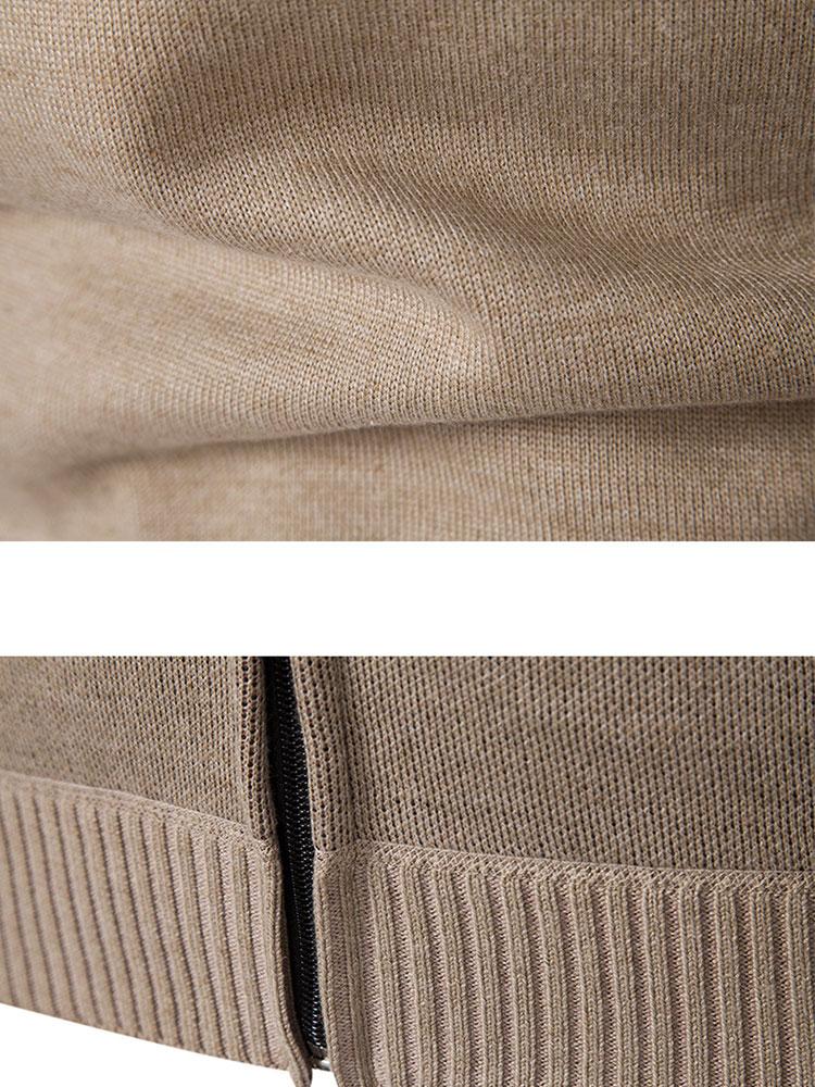 Pull Classique En Tricot À Carreaux Pour Homme | Fermeture Éclair