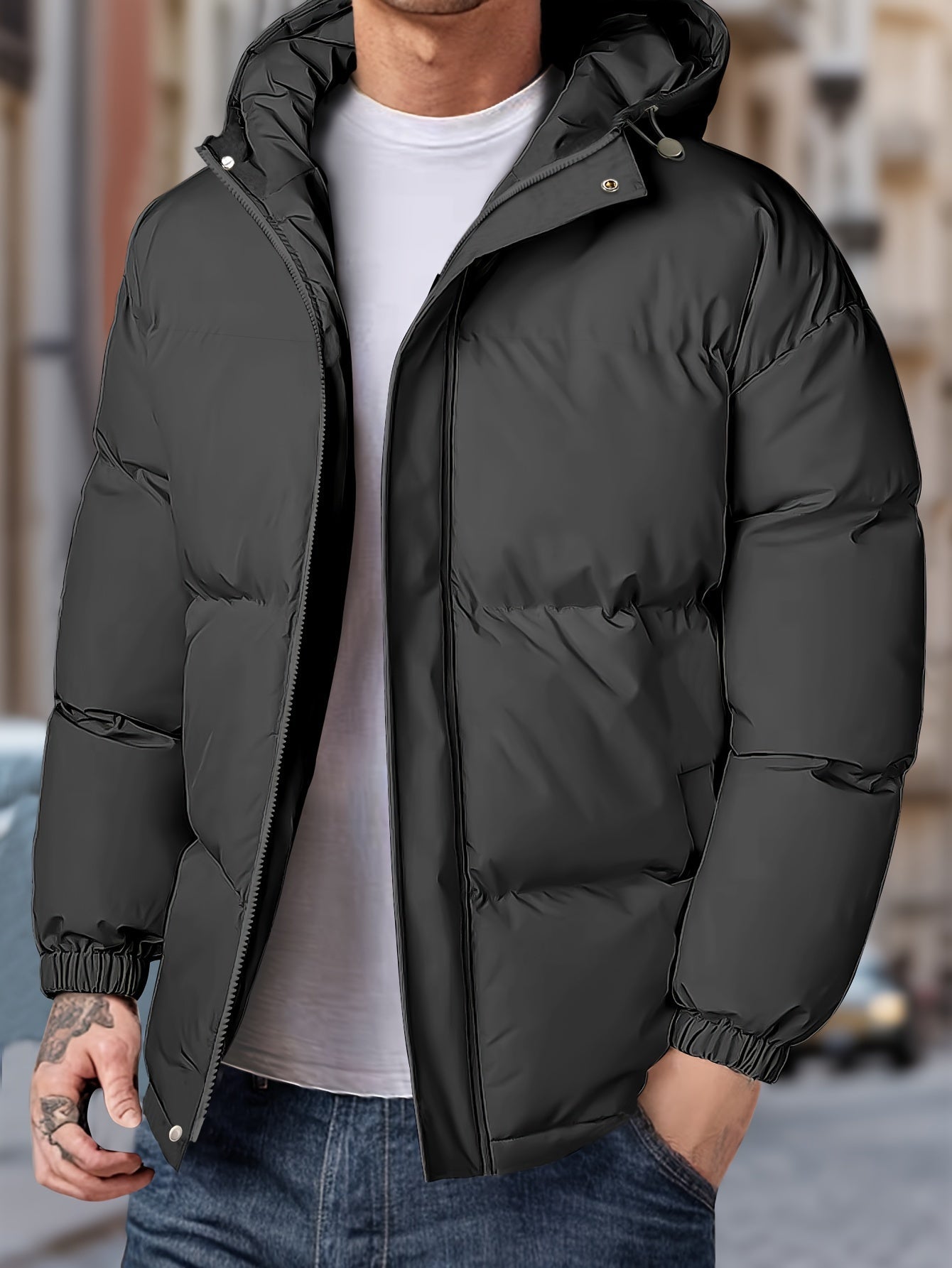 Veste D’Hiver Pour Homme Avec Capuche | Zippée