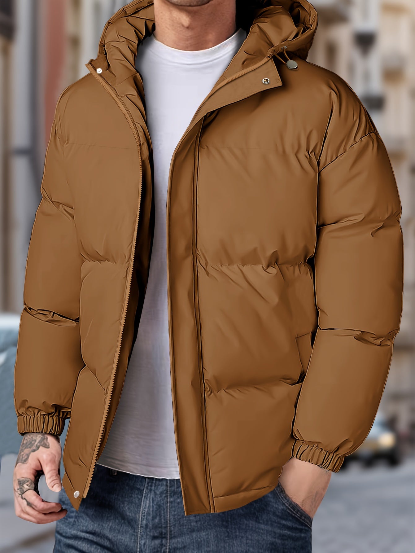 Veste D’Hiver Pour Homme Avec Capuche | Zippée
