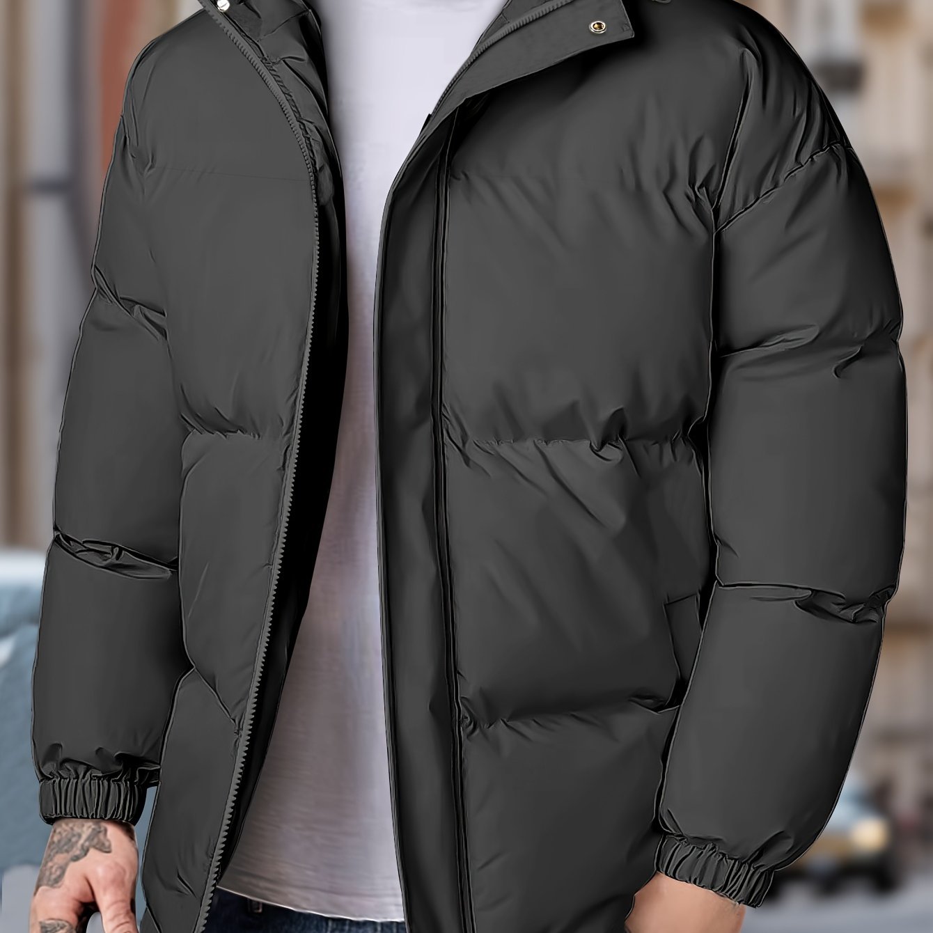 Veste D’Hiver Pour Homme Avec Capuche | Zippée