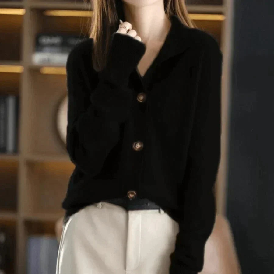 Cardigan D'hiver À Manches Longues Pour Femme | Ouverture Sur Le Devant