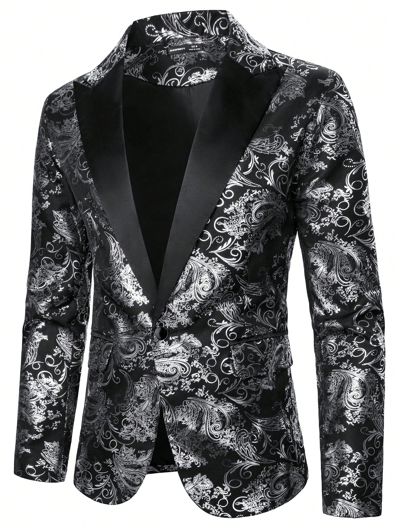 Blazer De Smoking Fleuri Pour Homme Pour Les Fêtes | Shiny