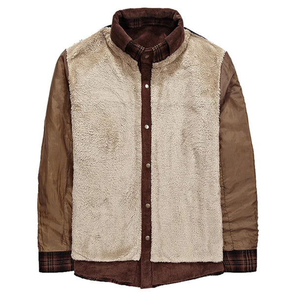 Veste À Carreaux Tendance Avec Poches Poitrine Pour Homme | Hiver