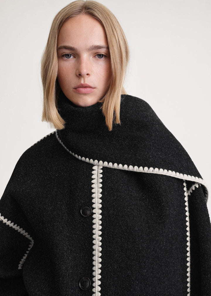 Manteau D’Hiver Luxueux Pour Femme | Avec Écharpe