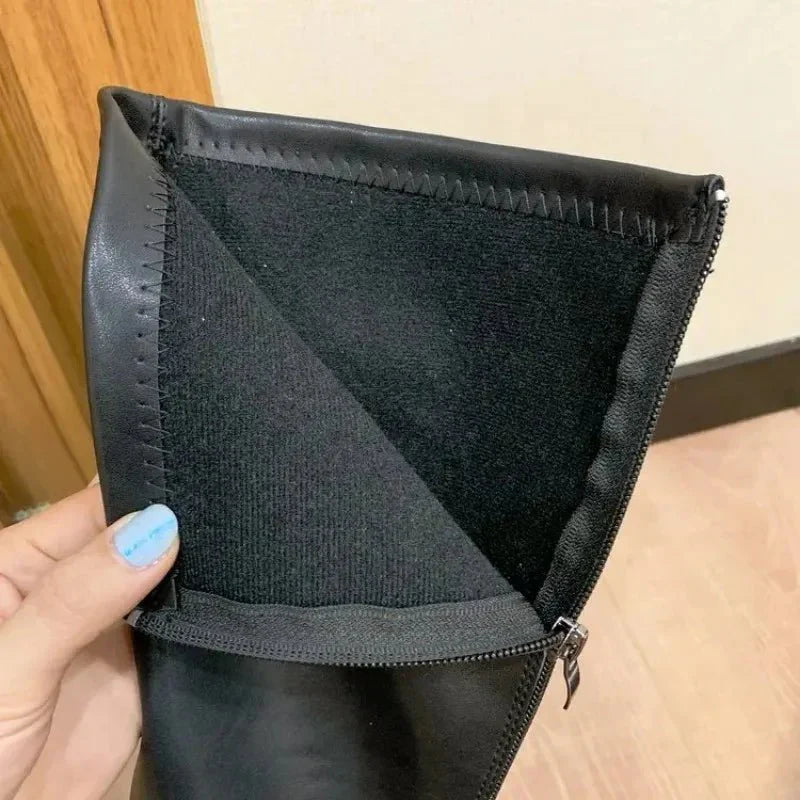 Bottes Hautes Pour Femmes | Talon Carré