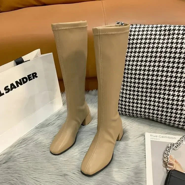 Bottes Hautes Pour Femmes | Talon Carré
