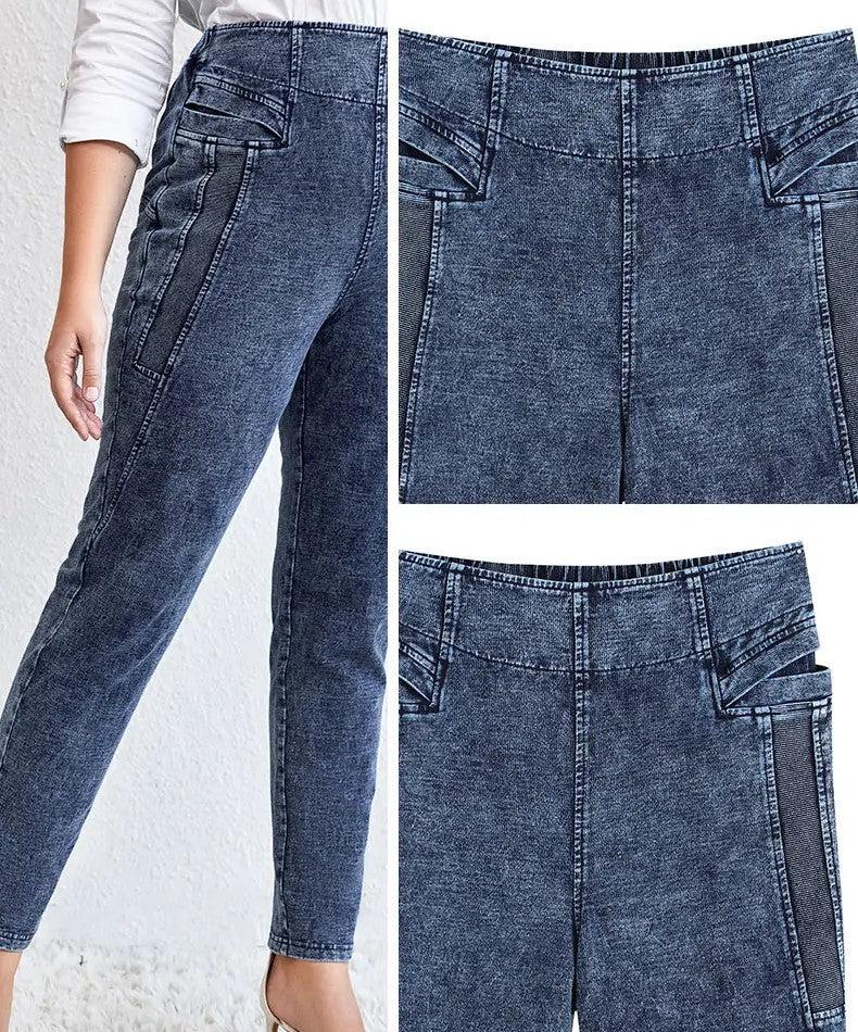 Jean Mom Grande Taille Avec Élastique | Avec Poche