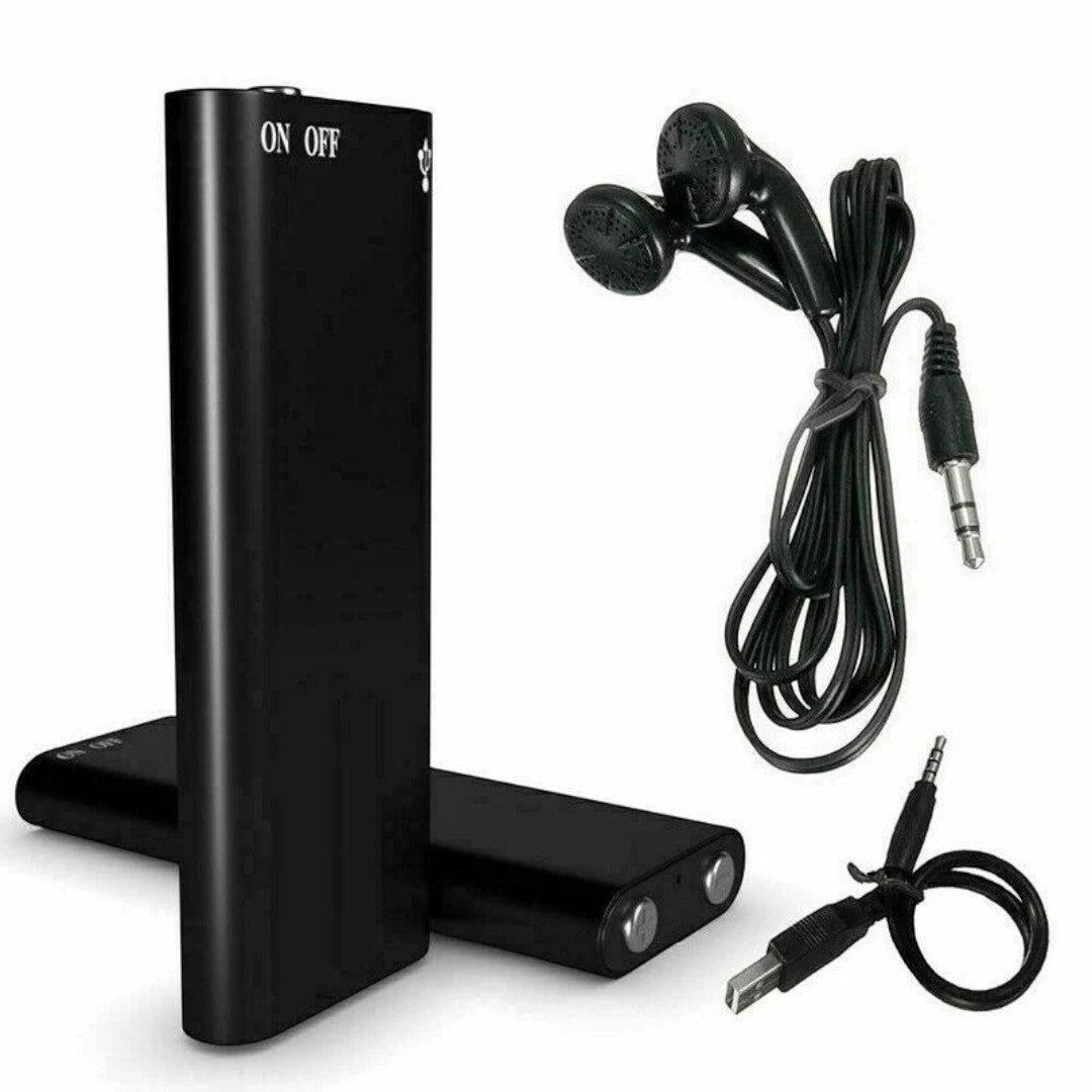 Grabadora de Voz Grabadora de Audio Dispositivo de Grabación Más Pequeño Grabadora de Audio Oculta | Negro