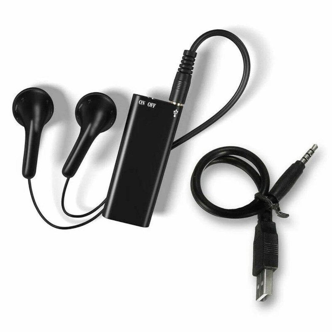 Grabadora de Voz Grabadora de Audio Dispositivo de Grabación Más Pequeño Grabadora de Audio Oculta | Negro