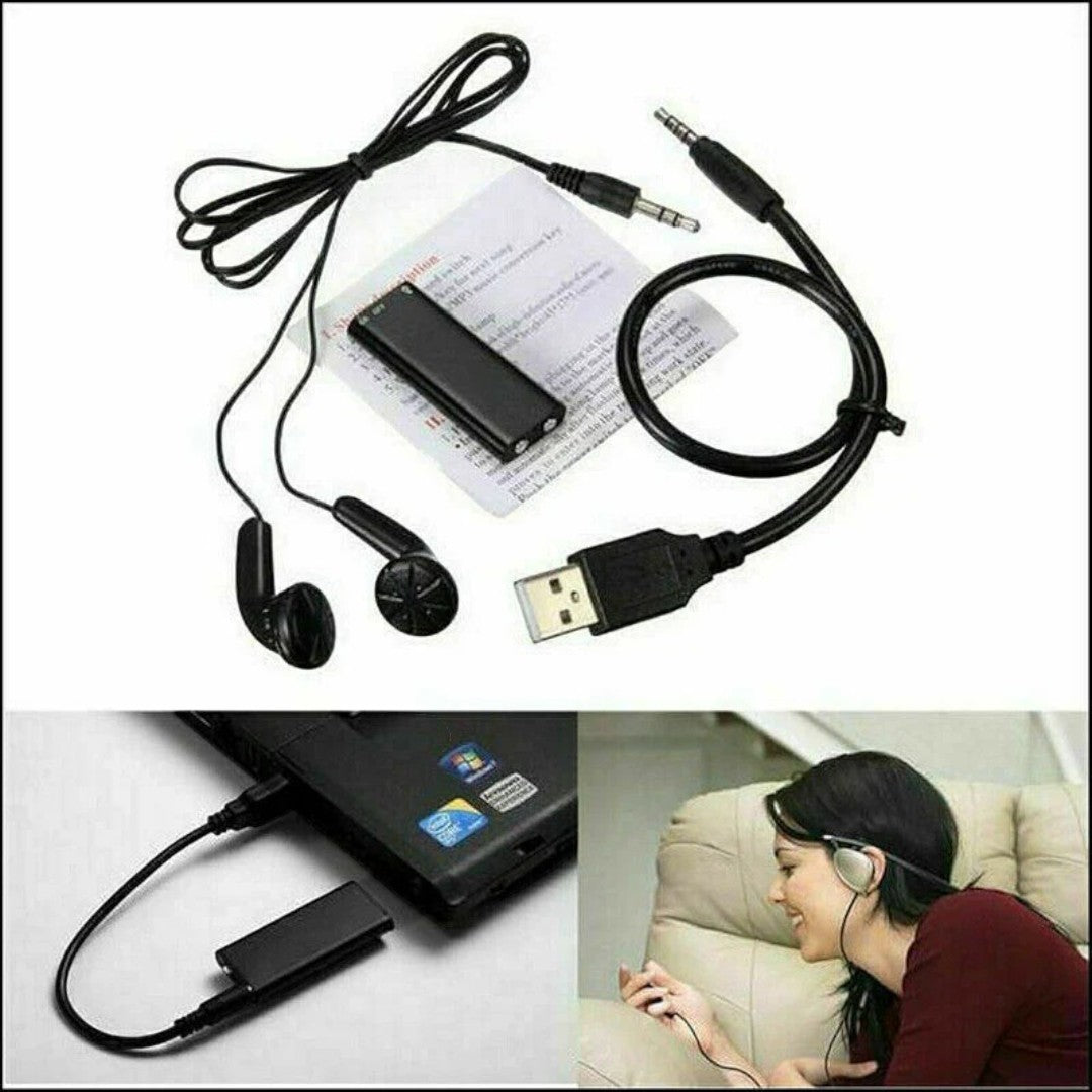 Grabadora de Voz Grabadora de Audio Dispositivo de Grabación Más Pequeño Grabadora de Audio Oculta | Negro