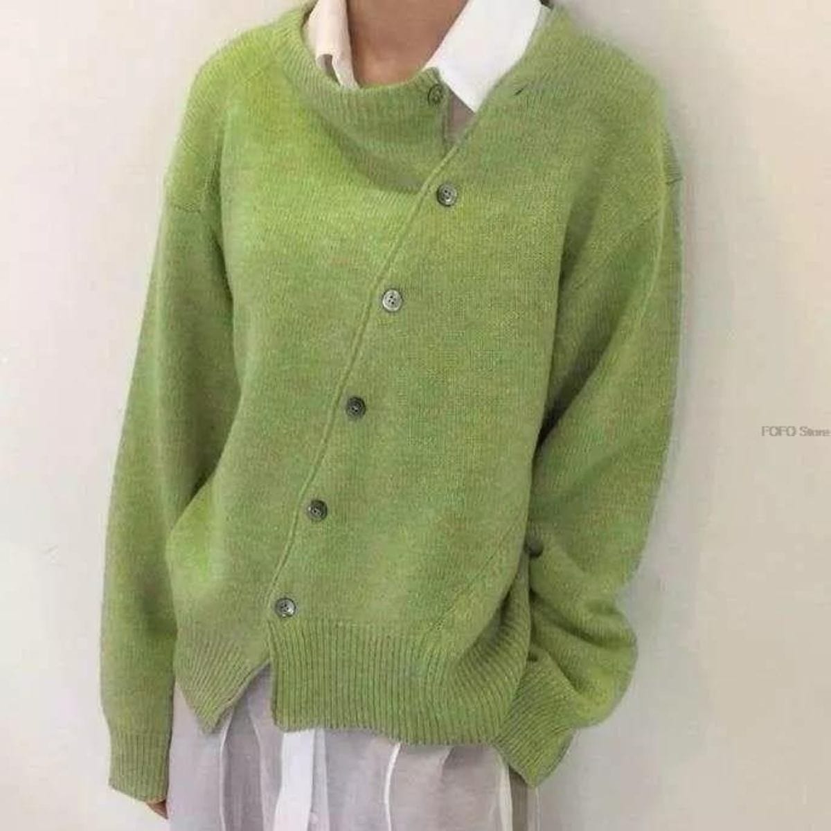 Pull Boutonné À Manches Longues Pour Femme | Décontracté