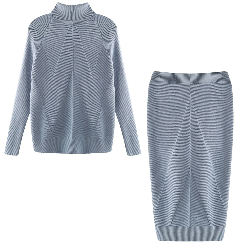 Ensemble Deux Pièces En Tricot Pour Femme | Hiver