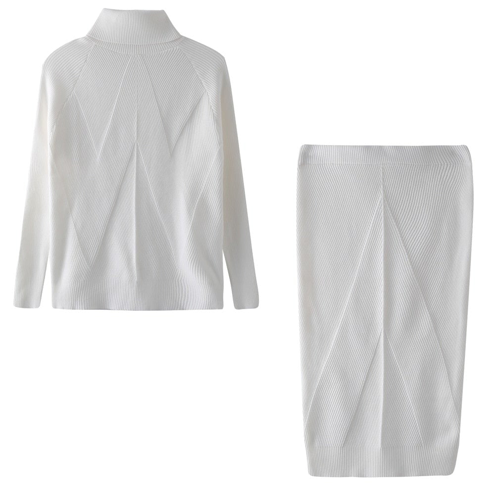 Ensemble Deux Pièces En Tricot Pour Femme | Hiver
