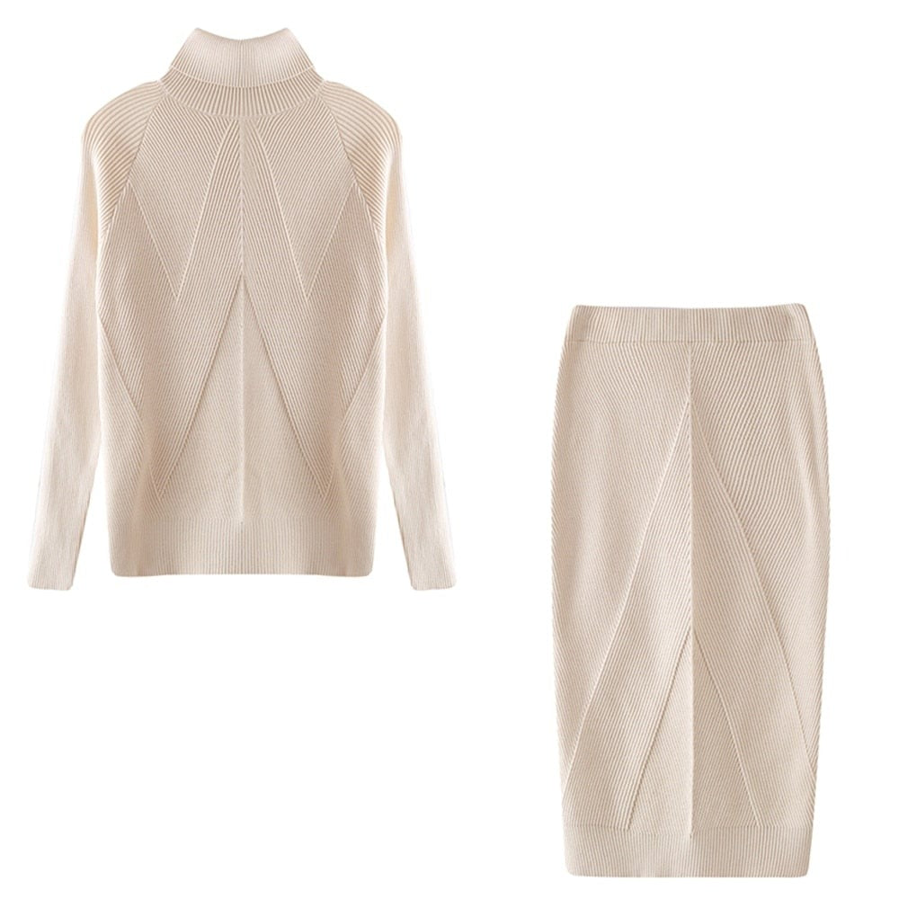 Ensemble Deux Pièces En Tricot Pour Femme | Hiver
