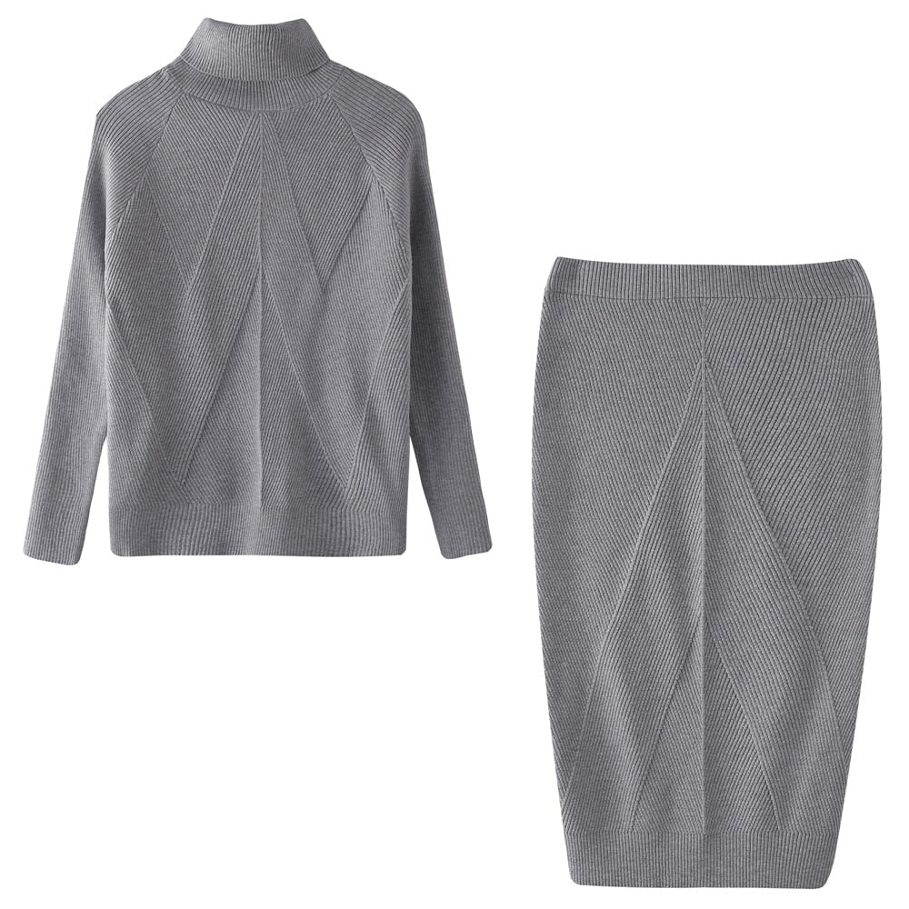 Ensemble Deux Pièces En Tricot Pour Femme | Hiver