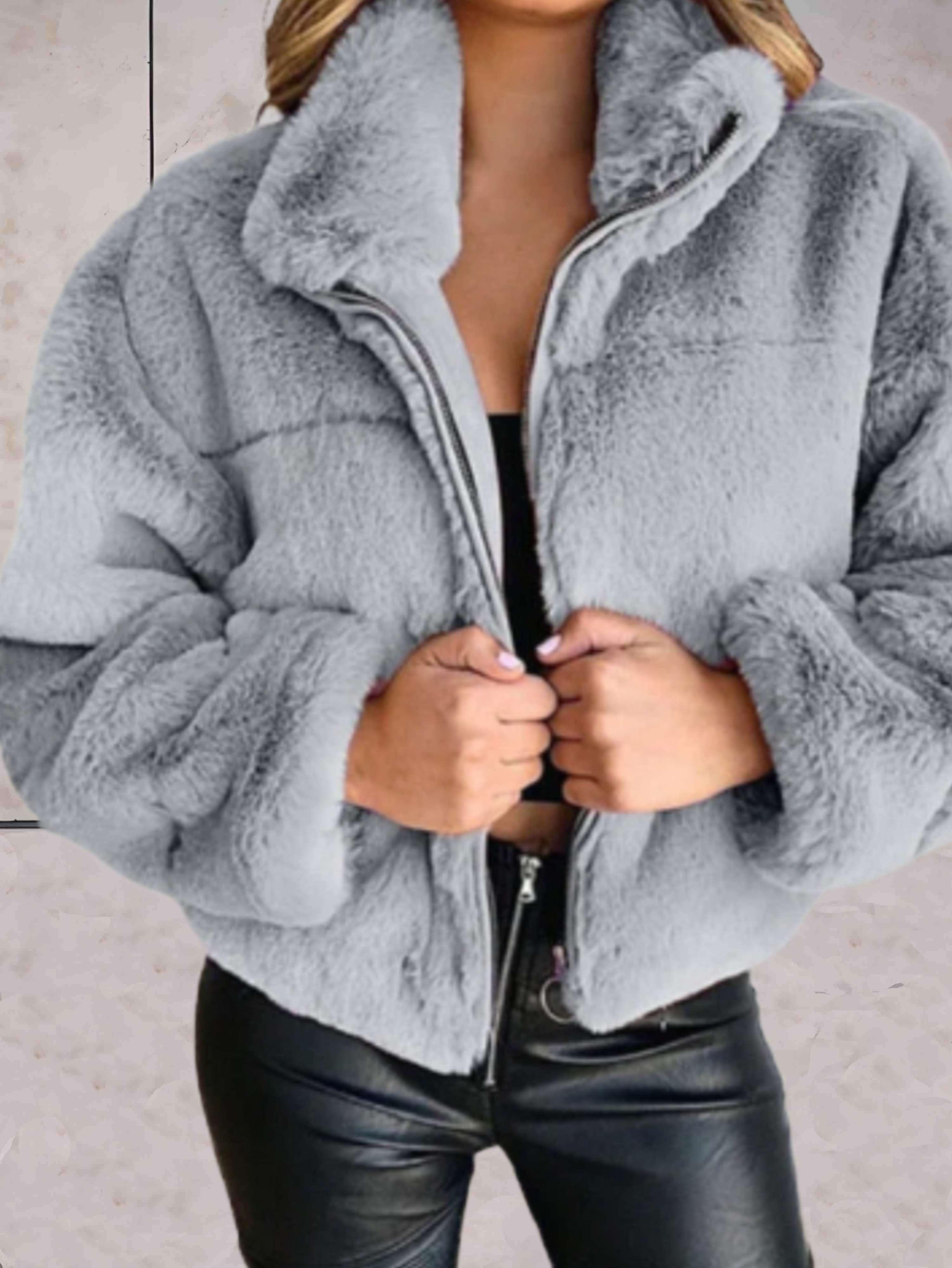 Veste D’Hiver Pour Femme Avec Fermeture Éclair | Courte
