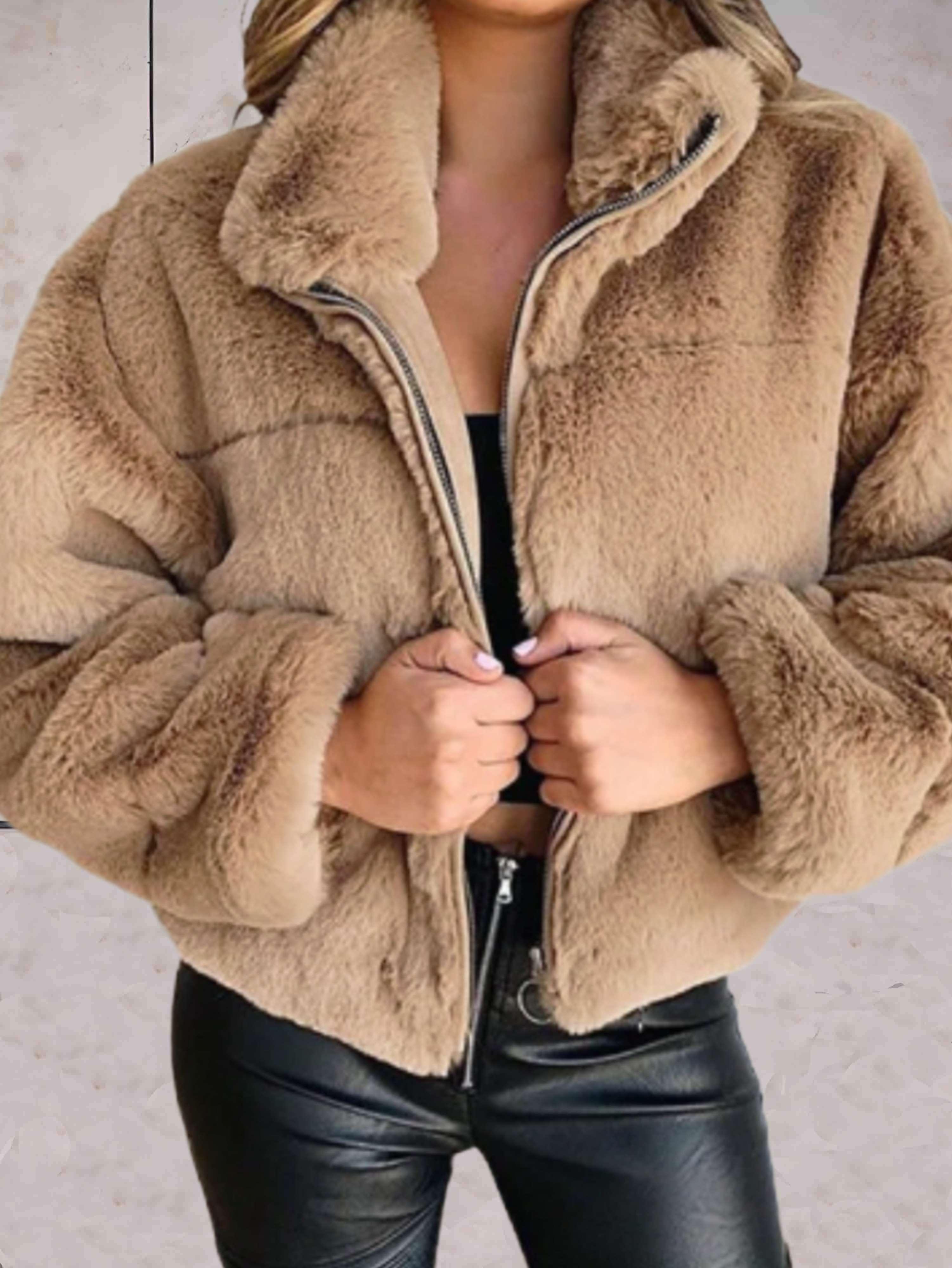 Veste D’Hiver Pour Femme Avec Fermeture Éclair | Courte