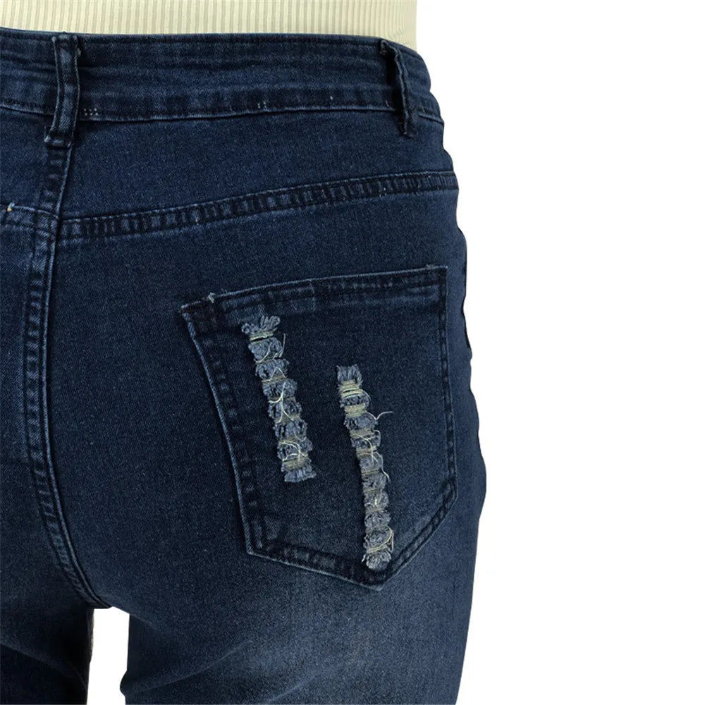 Jeans Extensibles Grandes Tailles Pour Femme | Avec Fermeture Éclair
