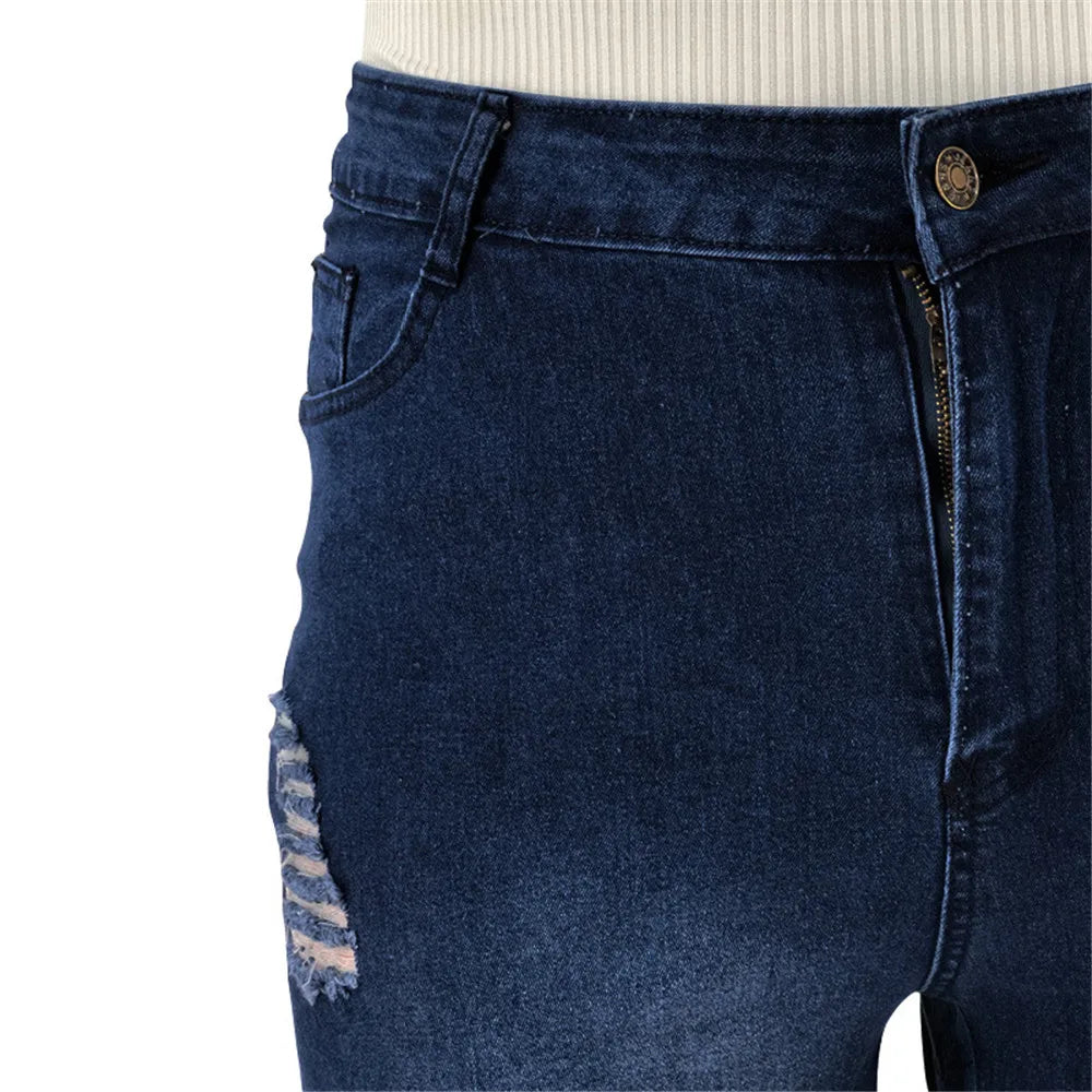 Jeans Extensibles Grandes Tailles Pour Femme | Avec Fermeture Éclair