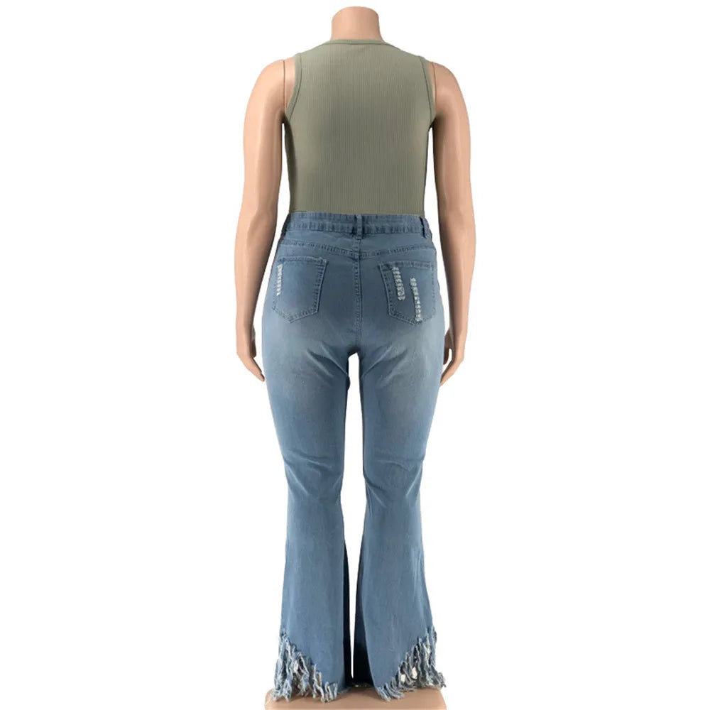 Jeans Extensibles Grandes Tailles Pour Femme | Avec Fermeture Éclair