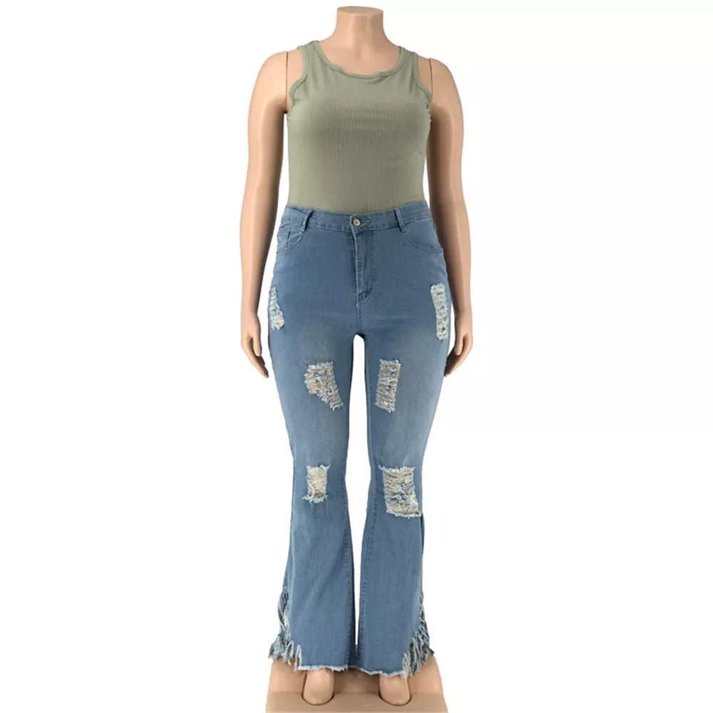 Jeans Extensibles Grandes Tailles Pour Femme | Avec Fermeture Éclair