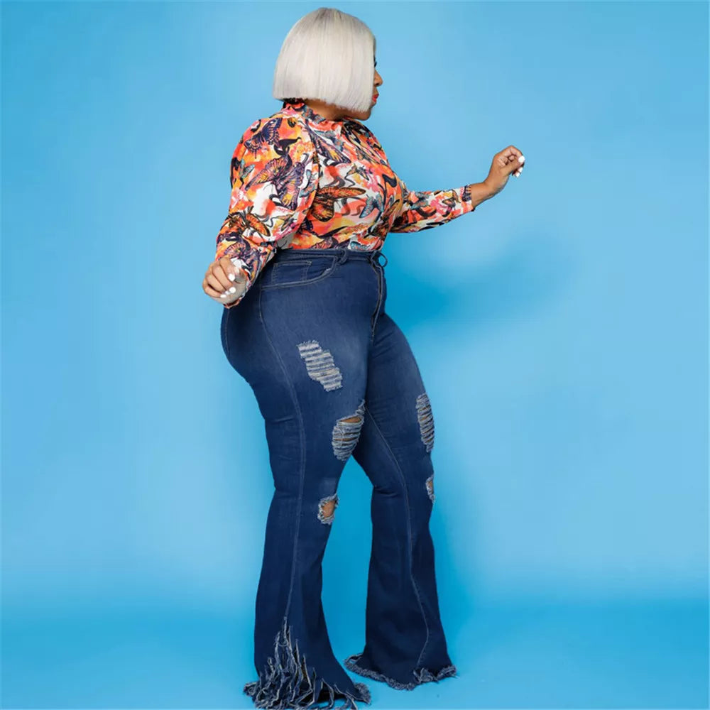 Jeans Extensibles Grandes Tailles Pour Femme | Avec Fermeture Éclair