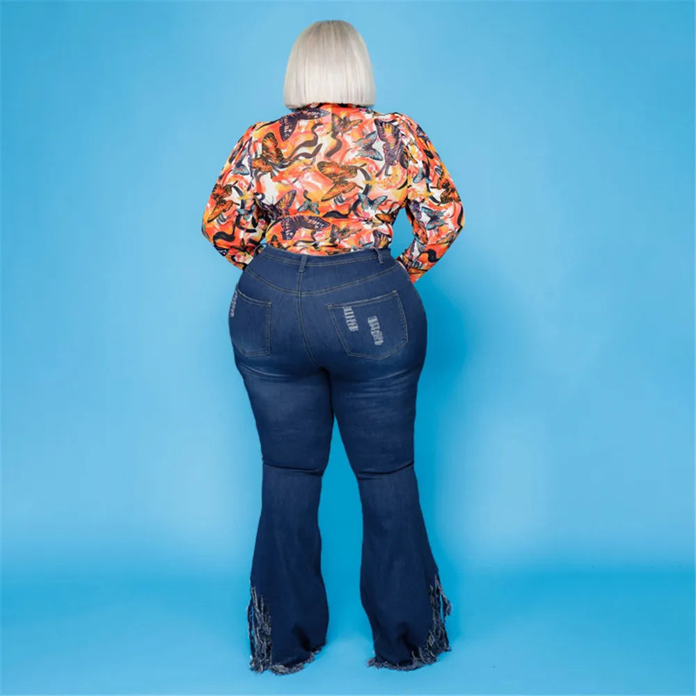 Jeans Extensibles Grandes Tailles Pour Femme | Avec Fermeture Éclair