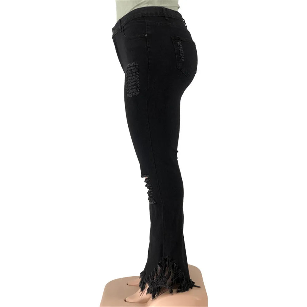 Jeans Extensibles Grandes Tailles Pour Femme | Avec Fermeture Éclair